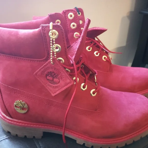 Red timberlands brand new never wore Brand New Timberland Premium 6 main image 3